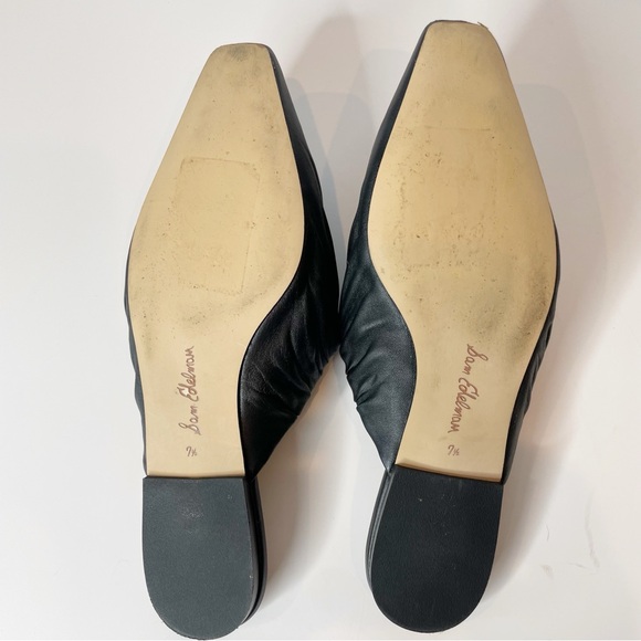 Sam Edelman Cecilia Black Leather Mules Size 7.5 - Picture 9 of 10
